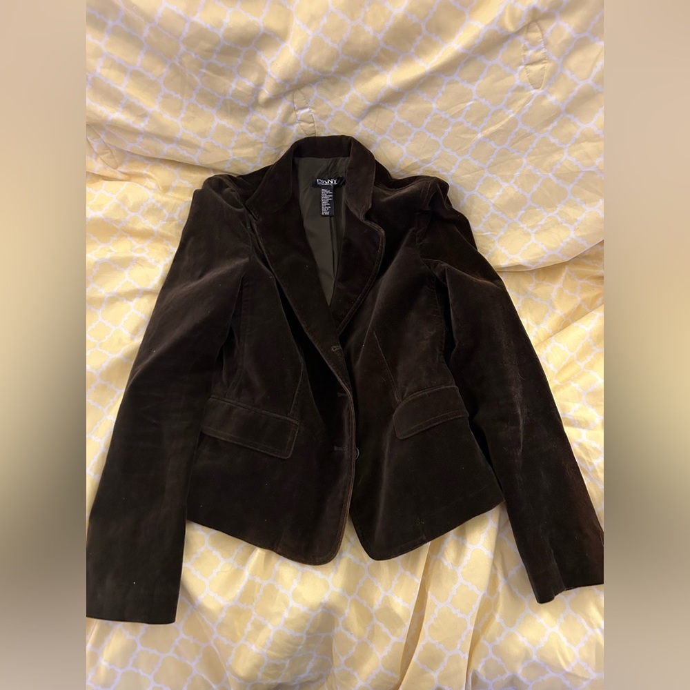 Brown velvet blazer